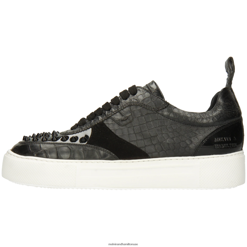 العنبر 9 أسود Melvin & Hamilton نحيف أحذية رياضية 42XF2X1797