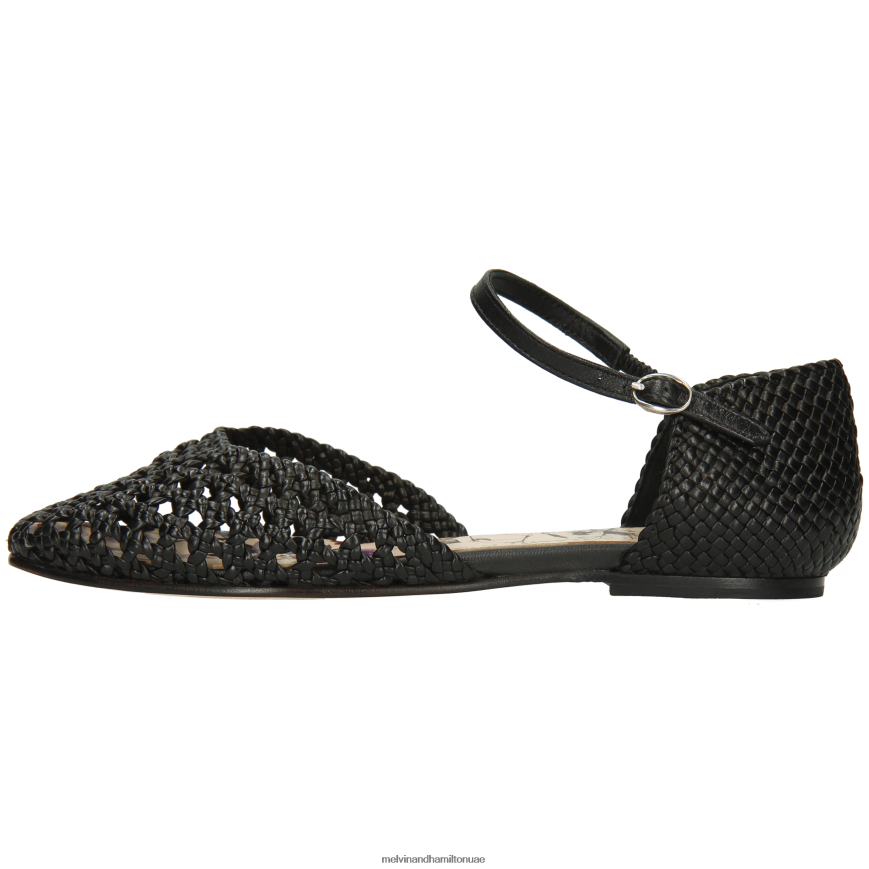 ملي 9 أسود Melvin & Hamilton نحيف صنادل 42XF2X1937