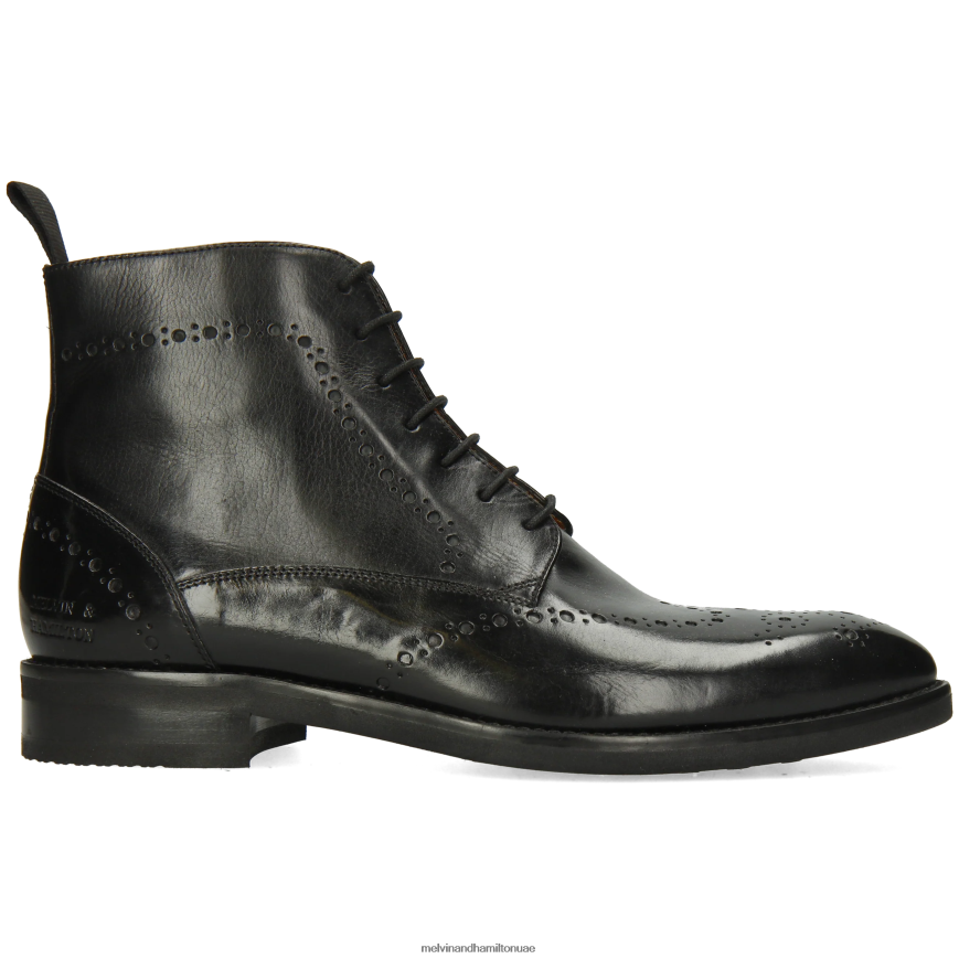 بوبي 9 أسود Melvin & Hamilton رجال جزمة الكاحل 42XF2X26