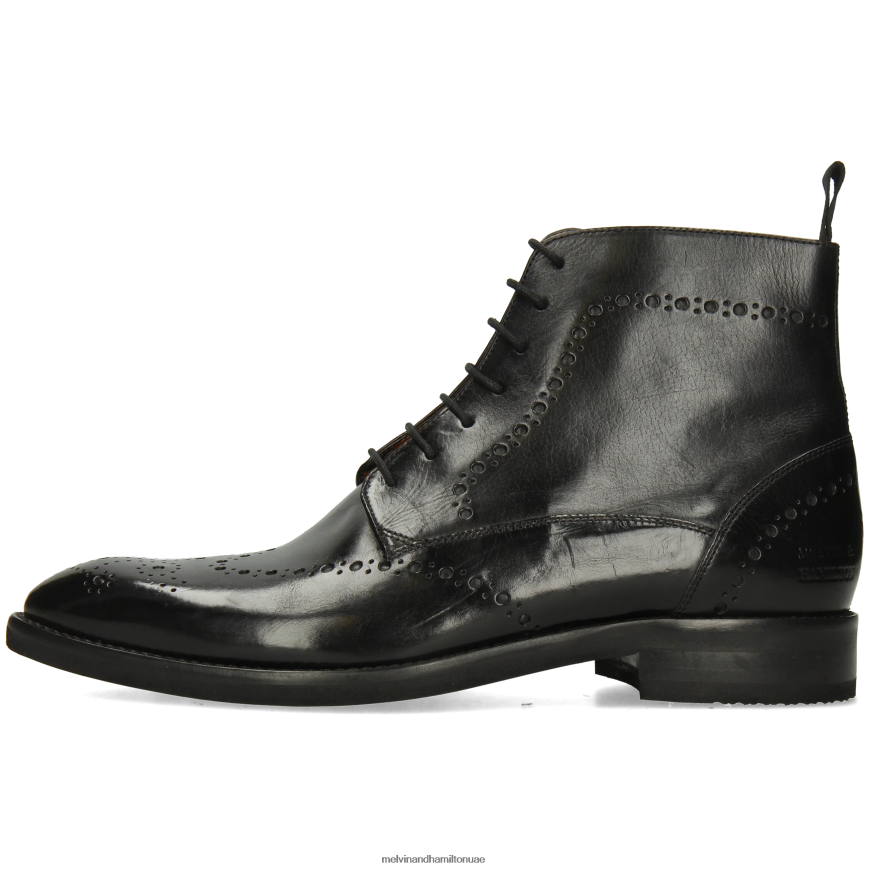 بوبي 9 أسود Melvin & Hamilton رجال جزمة الكاحل 42XF2X26