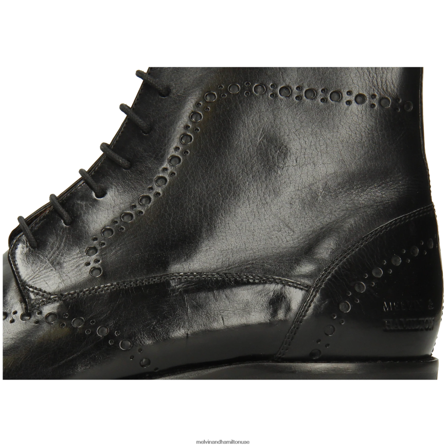 بوبي 9 أسود Melvin & Hamilton رجال جزمة الكاحل 42XF2X26