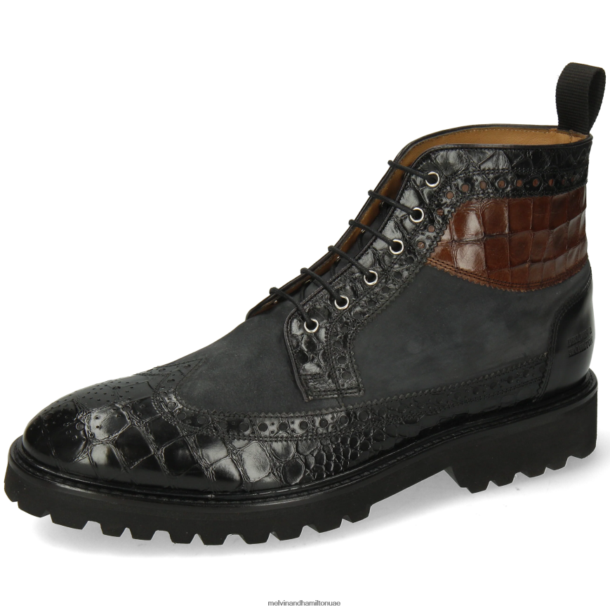 ماثيو 9 أسود Melvin & Hamilton رجال جزمة الكاحل 42XF2X64