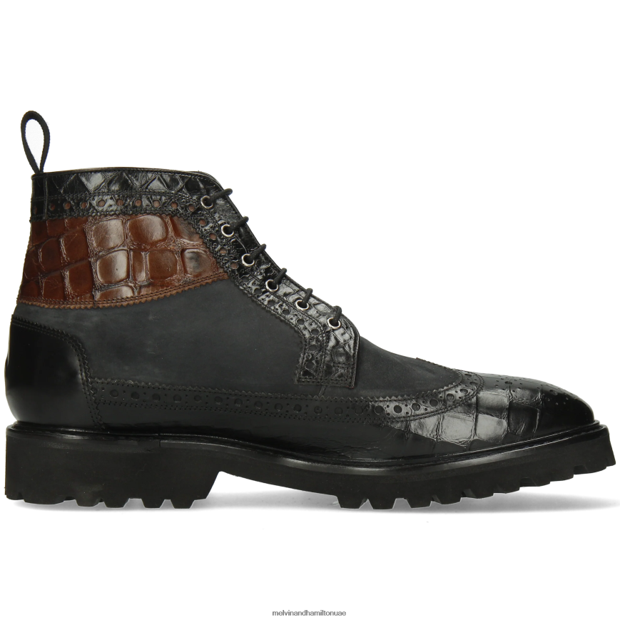 ماثيو 9 أسود Melvin & Hamilton رجال جزمة الكاحل 42XF2X64
