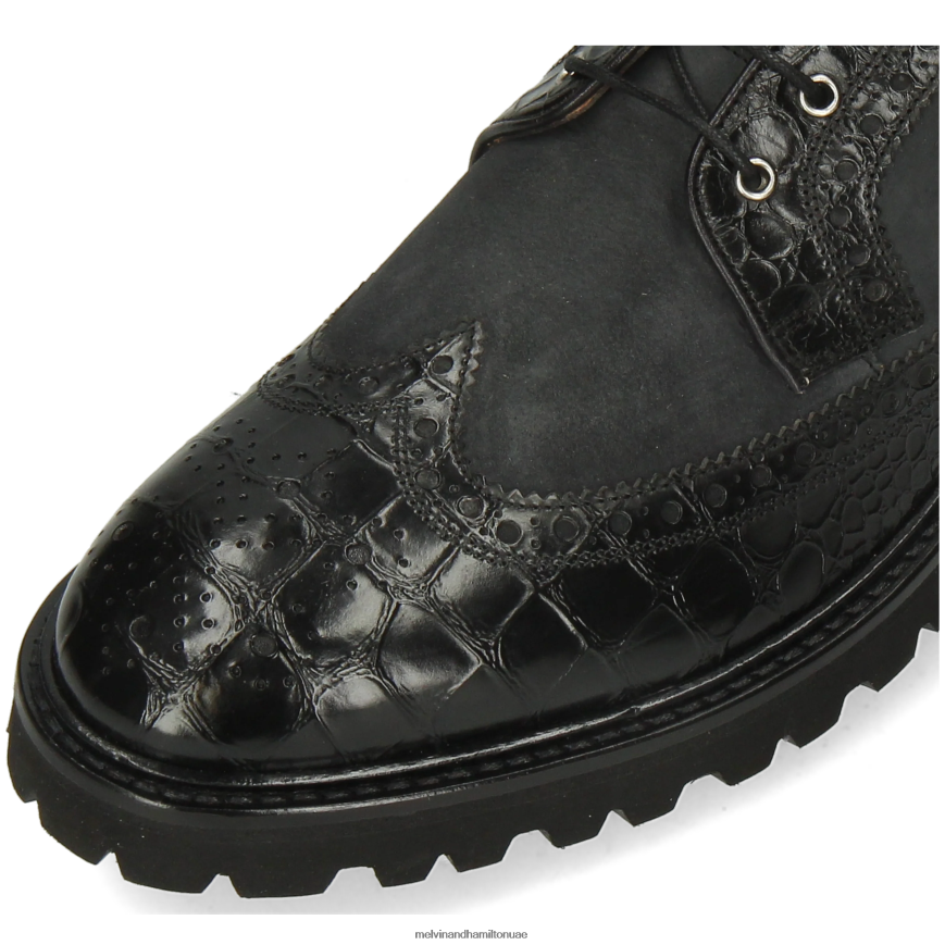 ماثيو 9 أسود Melvin & Hamilton رجال جزمة الكاحل 42XF2X64