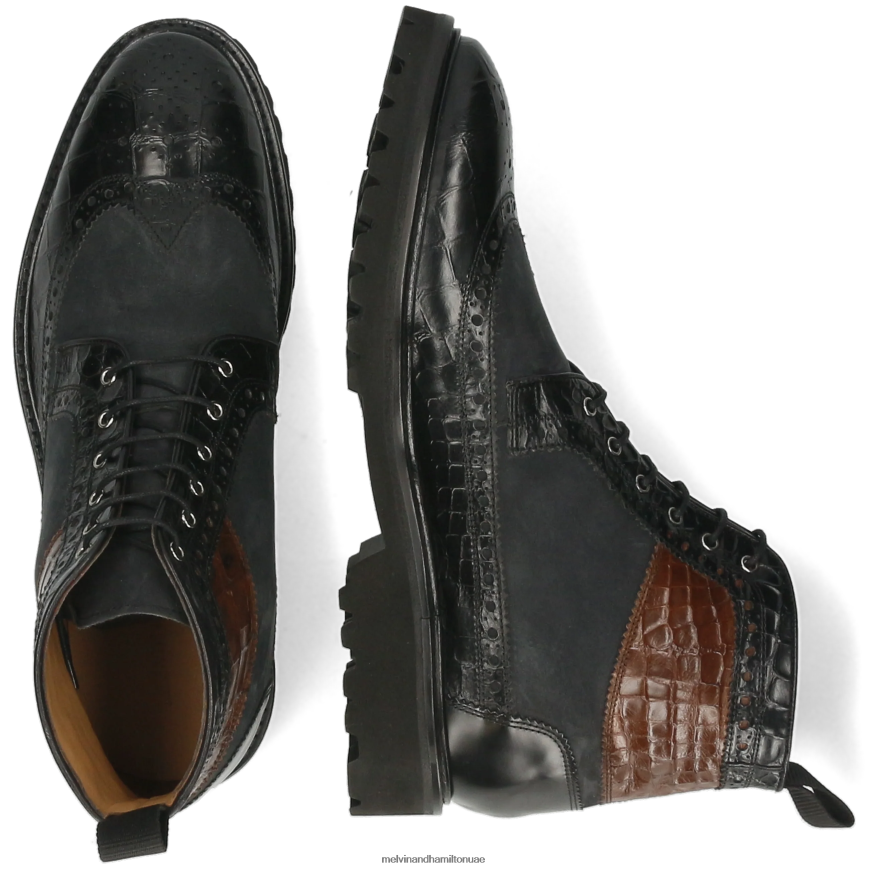 ماثيو 9 أسود Melvin & Hamilton رجال جزمة الكاحل 42XF2X64