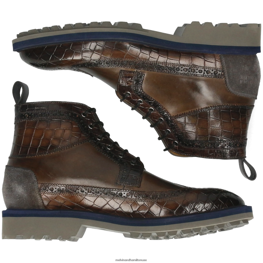 ماثيو 9 رمادي Melvin & Hamilton رجال جزمة الكاحل 42XF2X66