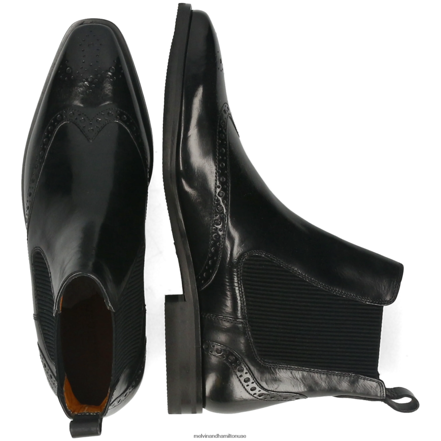 اليكس 9 أسود Melvin & Hamilton رجال جزمة الكاحل 42XF2X74